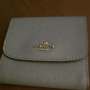 Coach Textured Blue Wallet